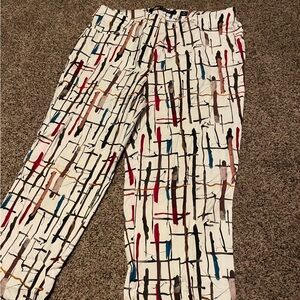 Insight Multicolor Patterned Ankle Pants